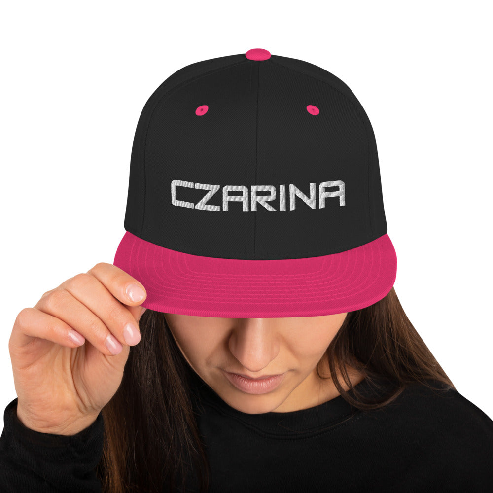 Snapback hat white embroidery – czarclothing