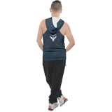 Gray Sleeveless Hoodie with White Double Headed Eagle and Build Your Empire design