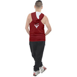 Red Sleeveless Hoodie with White Double Headed Eagle