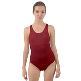 Red Czarina Cut-Out Back One Piece Swimsuit