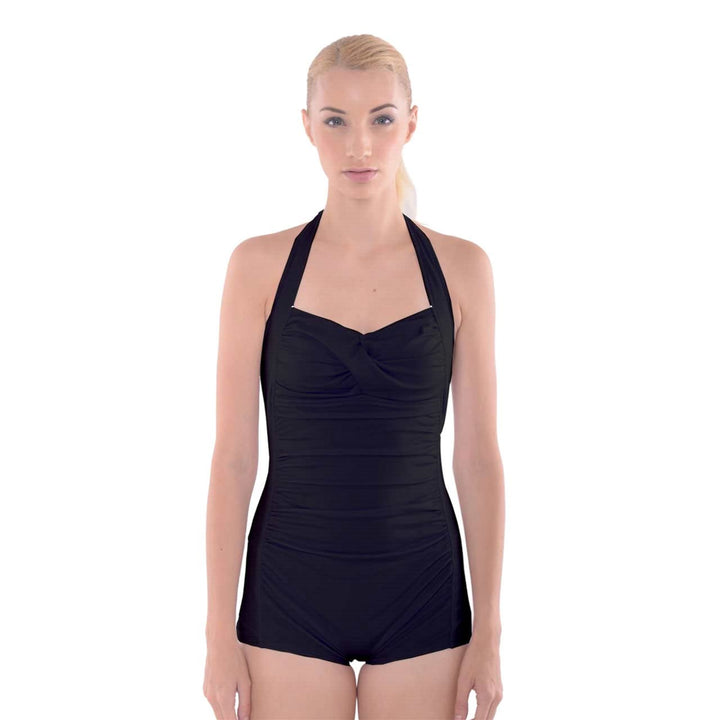 Boyleg Halter Swimsuit