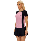 Black and Light Pink Women's Sports Wear Set