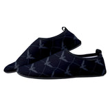 Black Double Eagle X pattern Men's Sock-Style Water Shoes