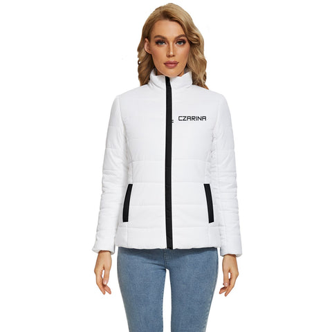 Women's White Puffer with Black Accents