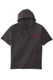 Embroidered Gray Tri-Blend Fleece  S/S Hooded Pullover 