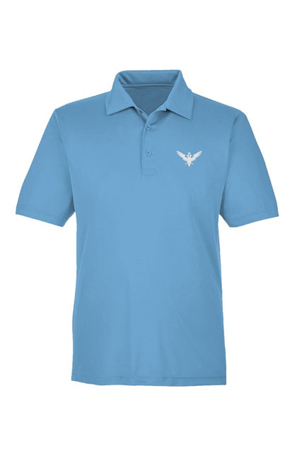 Light Blue Lightweight Performance Sport Polo with Embroidery