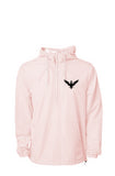 Pink Lightweight Pullover Windbreaker with black embroidered eagle from Czar Clothing