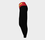 Black Leggings with Red waistband and Yellow Czarina Text
