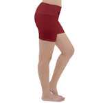Red Velour Yoga Shorts