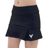 Black Classic Tennis Skirt with White Eagle