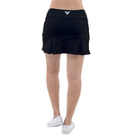 Black Classic Tennis Skirt with White Eagle