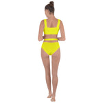 Yellow Bandaged Up Bikini Swimsuit