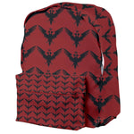 Red Czar Backpack with Black Double Headed Eagle Pattern