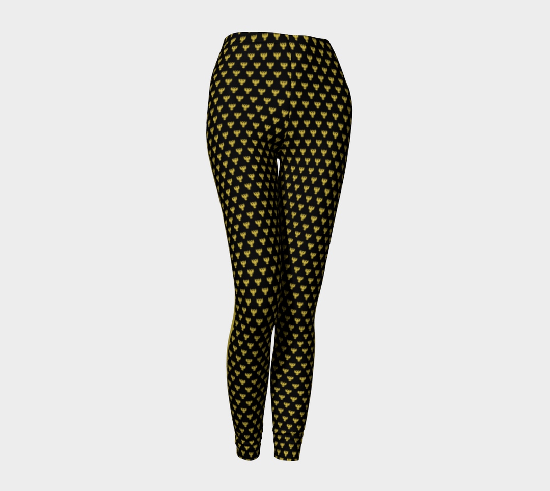 Modern and sleek Black and Gold Czarina leggings. | Czar Clothing