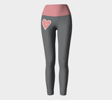 Pink Heart Czarina Yoga Leggings | Czar Clothing