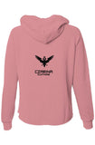 Dusty Pink Rose Hoodie with Two Black Embroidered Double Headed Eagles+Czarina Clothing Text