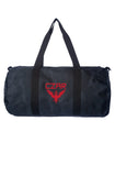 Red Embroidered CZAR+Double Headed eagle on Black Camo duffle bag