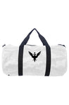White Camo Duffle with Embroidered Black Double Headed Eagle
