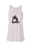 Pink Flowy Racerback Tank with Yogalicious Design