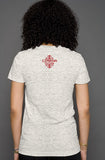 Oatmeal triblend t shirt with Czarina Fitness Design