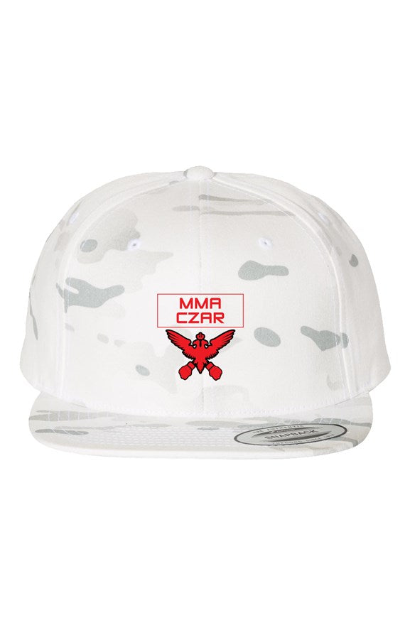 White Multicam Alpine Premium Snapback with MMA Czar Double-Headed Eagle Embroidery