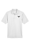 White Moisture wicking Performance Polo with Black Embroidered Double Headed Eagle from Czar Clothing @czarclothingcompany 