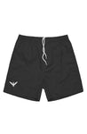 Mens Black Short Shorts with White Embroidery