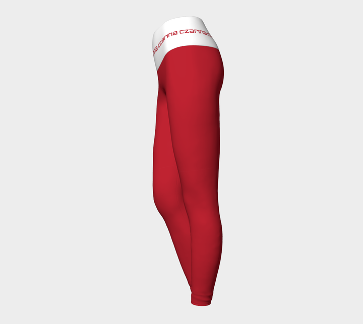 Czarina Red and White Yoga Pants