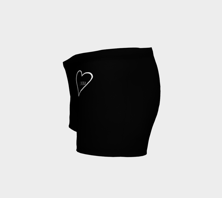 Czarina White Heart Black Shorts | Czar Clothing