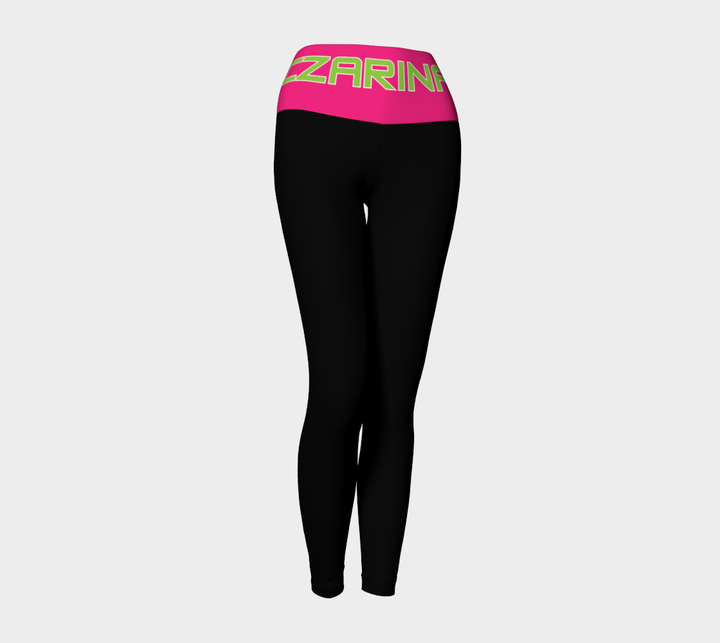 Czarina Black Leggings with Pink