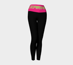 Black Leggings with Pink Waistband and Green Czarina Text