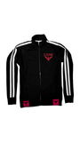 Black Czar Clothing track jacket with Red Embroidery (front and back)