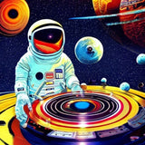 Charcoal Colored "Festival" Cali Crop with unique Astronaut DJ Pocket design