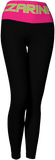 Front side of the Black and Pink Yoga  leggings by Czar Clothing