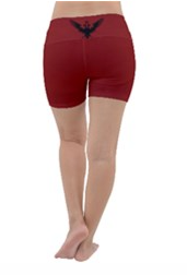 Red Velour Yoga Shorts