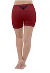 Red Velour Yoga Shorts