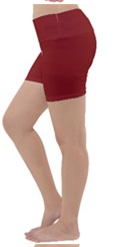 Red Velour Yoga Shorts