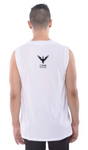 Quick Dry white Basketball Tank Top with Black Double Headed Eagle