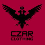 White Embroidered Czar Performance Polo:CZAR TEXT+Double Headed Eagle