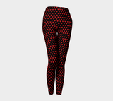Modern and sleek Black and Red Czarina leggings. | Czar Clothing