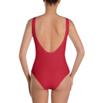 Czarina  Red with Black Pin Stripe One-Piece Swimsuit