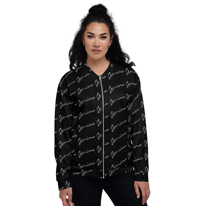 Czarina Black and White Unisex Bomber Jacket | Czar Clothing