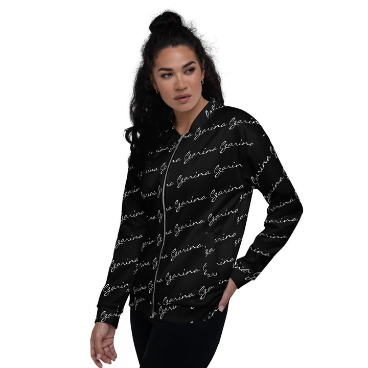 Czarina Black and White Unisex Bomber Jacket | Czar Clothing