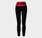 Black Leggings with Red Waistband and Black Czarina Text