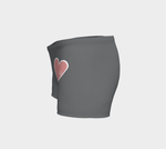 Czarina Pink Heart Grey Shorts | Czar Clothing