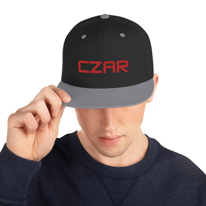 Czar Snapback Hat-red/gray | Czar Clothing