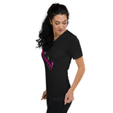 Dual Language Ballerina Short Sleeve V-Neck T-Shirt | Czar Clothing