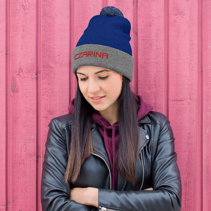 Royal Blue Pom-Pom Beanie Hat from Czar Clothing