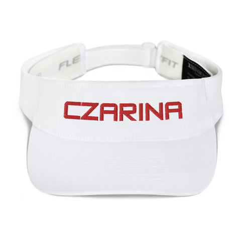 Czarina Visor-white/red | Czar Clothing