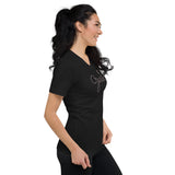 Czarina Single Rose Short Sleeve V-Neck T-Shirt | Czar Clothing